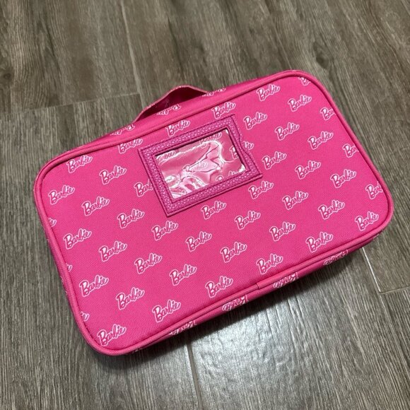 Like new Posh peanut Barbie lunchbox pink cooler lunch box logo print container - Picture 11 of 11